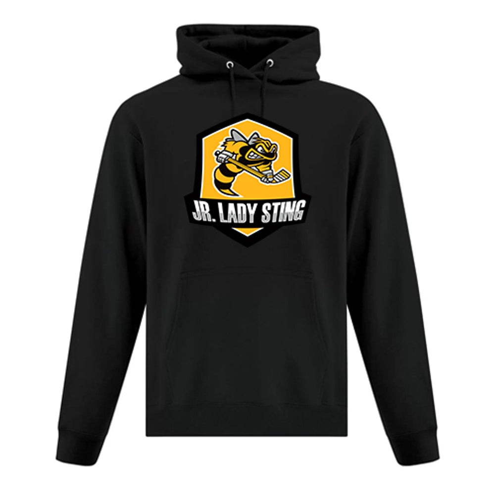 U9 HL Black Jr Lady Sting Adult Everyday Fleece Hooded Sweatshirt