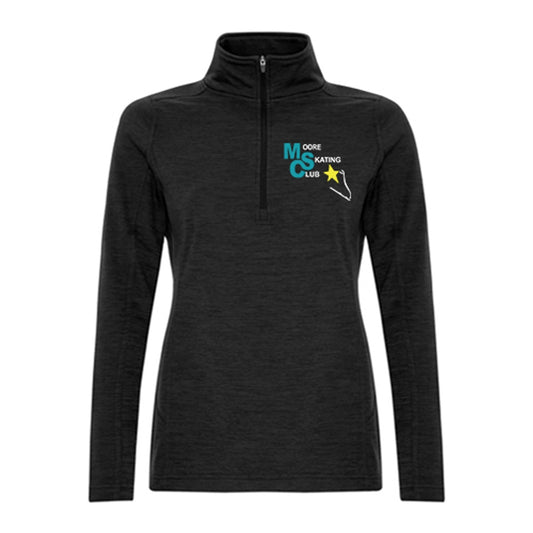 Moore Skate Club Ladies' Dynamic Heather Fleece 1/2 Zip Sweatshirt