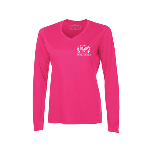 Sarnia Tennis Ladies' Pro Team Long Sleeve V-Neck T-Shirt