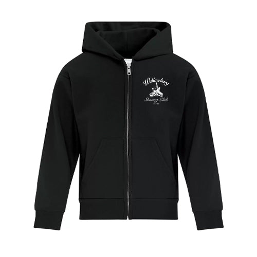 Wallaceburg Skating Club Youth Everyday Fleece Full Zip Hooded Sweatshirt