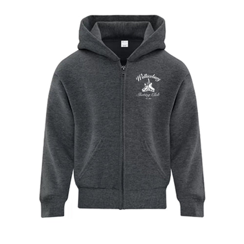 Wallaceburg Skating Club Youth Everyday Fleece Full Zip Hooded Sweatshirt