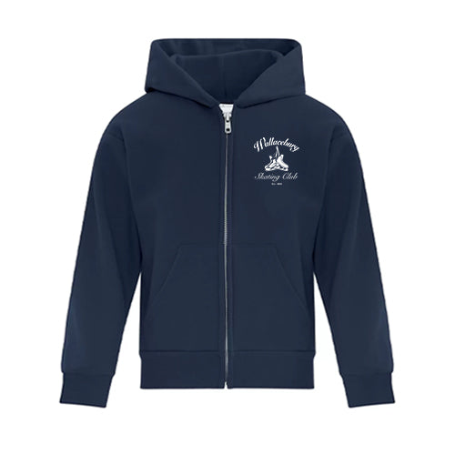 Wallaceburg Skating Club Youth Everyday Fleece Full Zip Hooded Sweatshirt