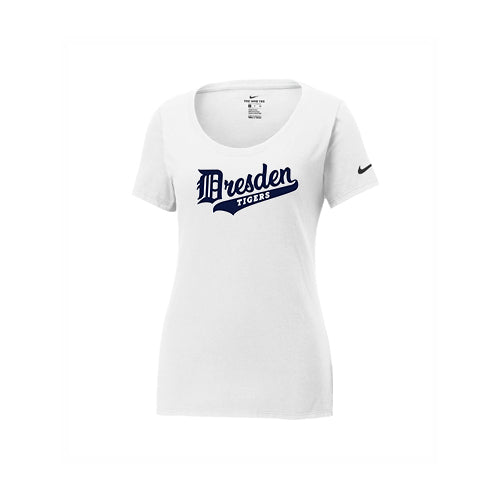 Dresden Minor Baseball Ladies' Nike Dri-FIT Cotton/Poly Scoop Neck Tee