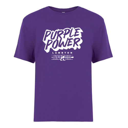 Lambton Attack - Youth "Purple Power" Ring Spun Cotton T-Shirt