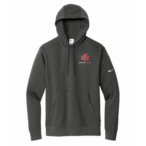 Nike club grey swoosh logo hoodie best sale