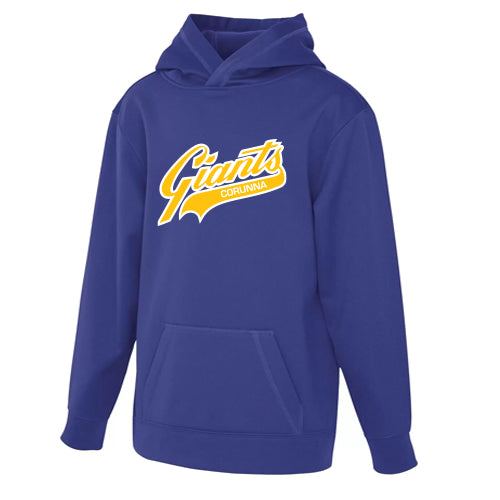 Corunna Giants Youth Performance Polyester Hooded Sweatshirt