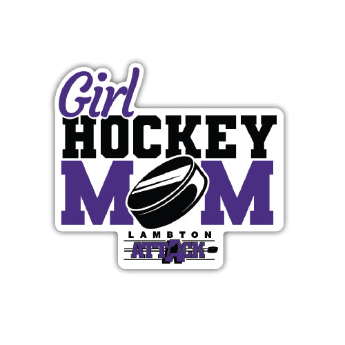 Lambton Attack - Girl Hockey Mom Sticker